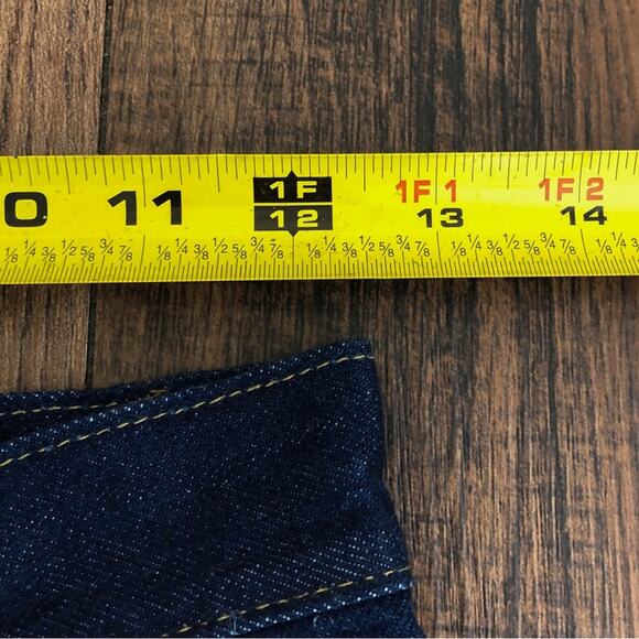 Lee VTG 80s Relaxed Tapered Ankle Pleated Jean Deadstock Size 10 Dark Blue - Picture 10 of 15